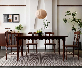 American Style Dining Table And Chairs-ID:188344006