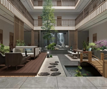 New Chinese Style Courtyard/landscape-ID:455791001
