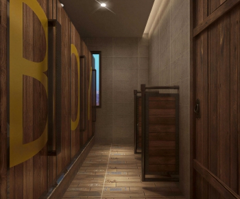 Industrial Style Public Toilet-ID:421863085
