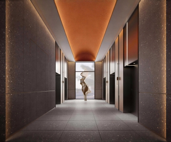 Modern Corridor/elevator Hall-ID:606601955