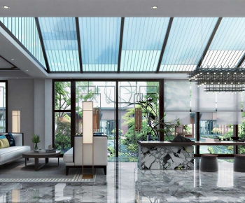 New Chinese Style A Living Room-ID:323924062