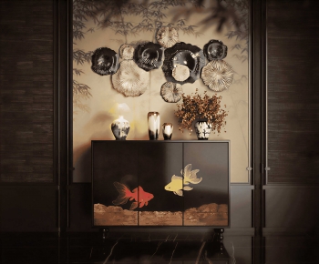 New Chinese Style Entrance Cabinet-ID:183479071