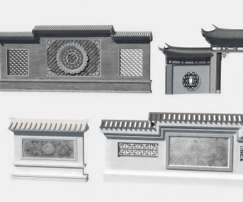 Chinese Style Landscape Wall-ID:989512923