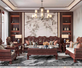 Chinese Style A Living Room-ID:999253033