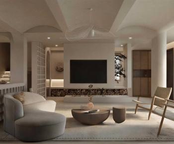 Wabi-sabi Style A Living Room-ID:415745022