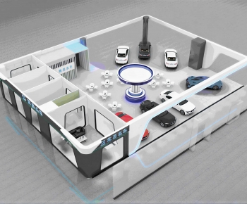 Modern Exhibition Hall-ID:628380066