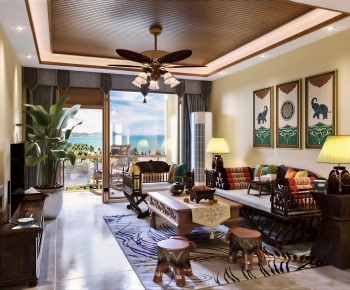Southeast Asian Style A Living Room-ID:181751977