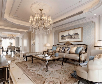 European Style A Living Room-ID:445590063