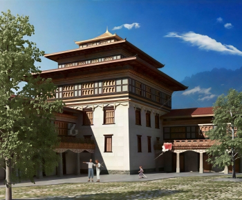New Chinese Style Appearance Of Commercial Building-ID:276036985