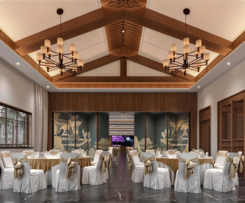 New Chinese Style Real Estate Sales Office-ID:210933928