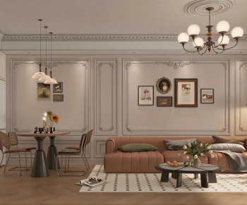 French Style A Living Room-ID:598587994