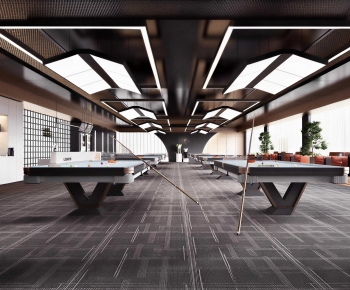Industrial Style Billiard Room-ID:709017992
