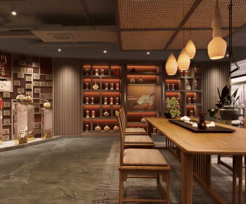 New Chinese Style Teahouse Tea House-ID:259238968