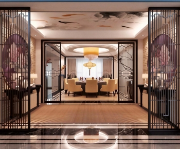 New Chinese Style Dining Room-ID:599555025