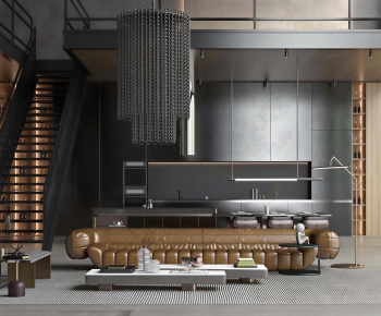 Industrial Style A Living Room-ID:218872075