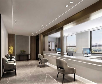 Modern Office Reception Desk-ID:908170944