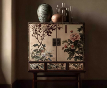 New Chinese Style Entrance Cabinet-ID:392060047