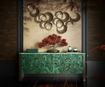 New Chinese Style Entrance Cabinet-ID:484821084
