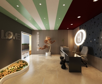 Modern Office Reception Desk-ID:718441969