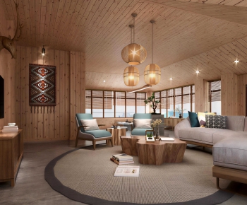Wabi-sabi Style A Living Room-ID:966615926