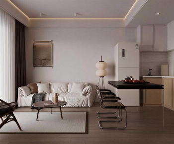 Wabi-sabi Style A Living Room-ID:986944917