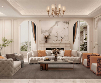 French Style A Living Room-ID:810925016