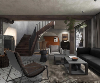 Industrial Style A Living Room-ID:201632989