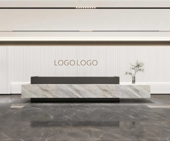 Modern Office Reception Desk-ID:874145982