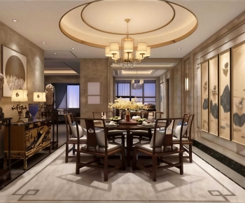 New Chinese Style Dining Room-ID:839380986