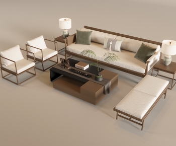 New Chinese Style Sofa Combination-ID:446187978