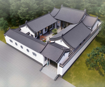 Chinese Style Ancient Architectural Buildings-ID:810561906