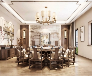 New Chinese Style Dining Room-ID:778229951