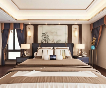 New Chinese Style Bedroom-ID:719696044
