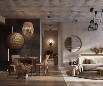 Industrial Style A Living Room-ID:396748072