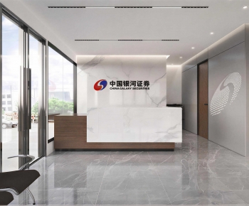 Modern Office Reception Desk-ID:371420448