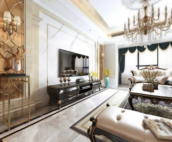 New Classical Style A Living Room-ID:821448094