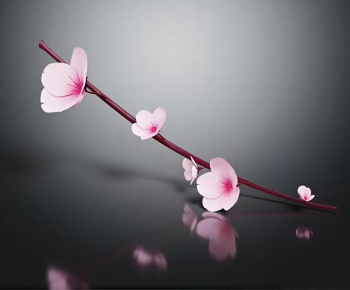 Modern Flowers And Grass-ID:558564907
