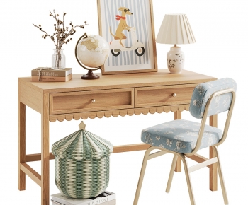 Nordic Style Computer Desk And Chair-ID:485588077