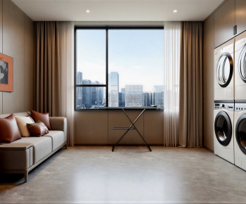 Modern Balcony Laundry Room-ID:133313898