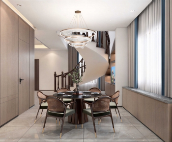 New Chinese Style Dining Room-ID:605974913