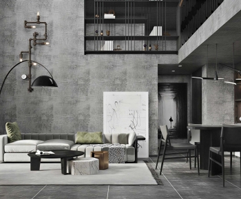 Industrial Style A Living Room-ID:939409028