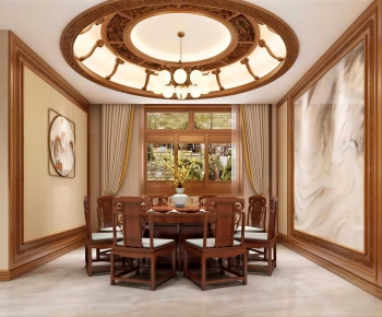 New Chinese Style Dining Room-ID:875539859