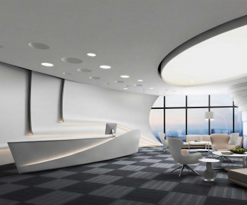 Modern Office Reception Desk-ID:970515979