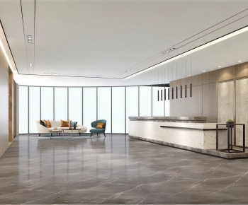 Modern Office Reception Desk-ID:605242972