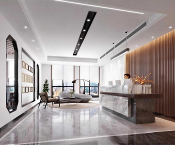 Modern Office Reception Desk-ID:976703882
