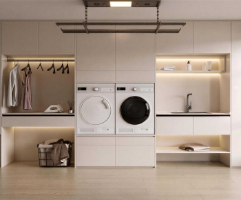 Modern Balcony Laundry Room-ID:954046017