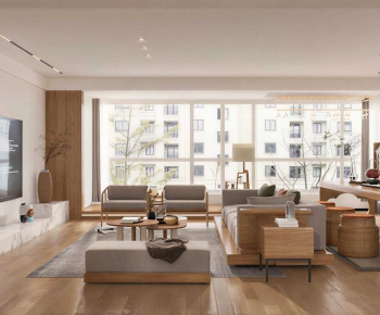 New Chinese Style A Living Room-ID:475574978