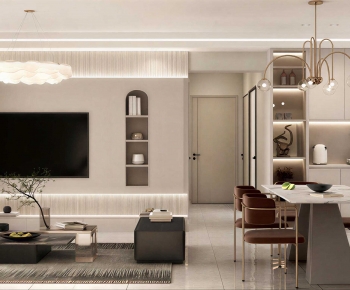 Modern A Living Room-ID:456836948
