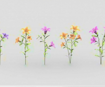 Modern Flowers And Grass-ID:213749469
