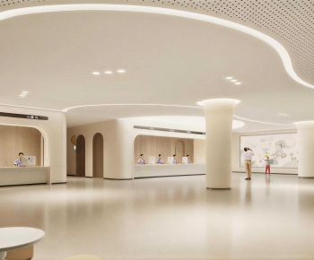 Modern Hospital Hall-ID:494641077